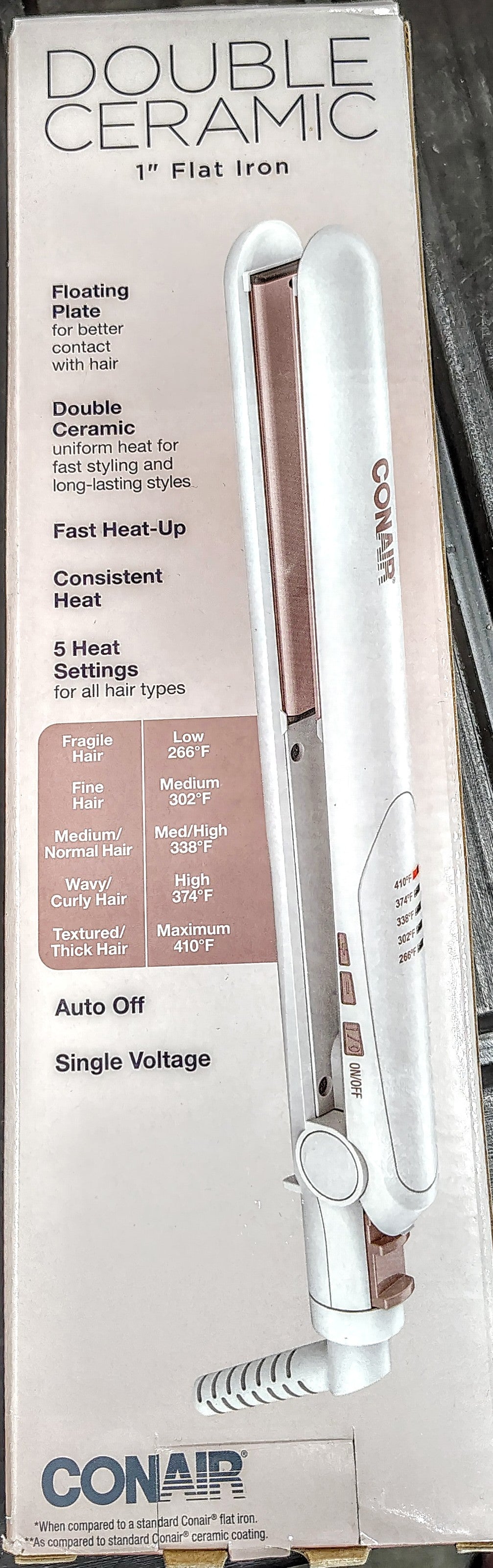 Conair Double Ceramic 1" Flat Iron