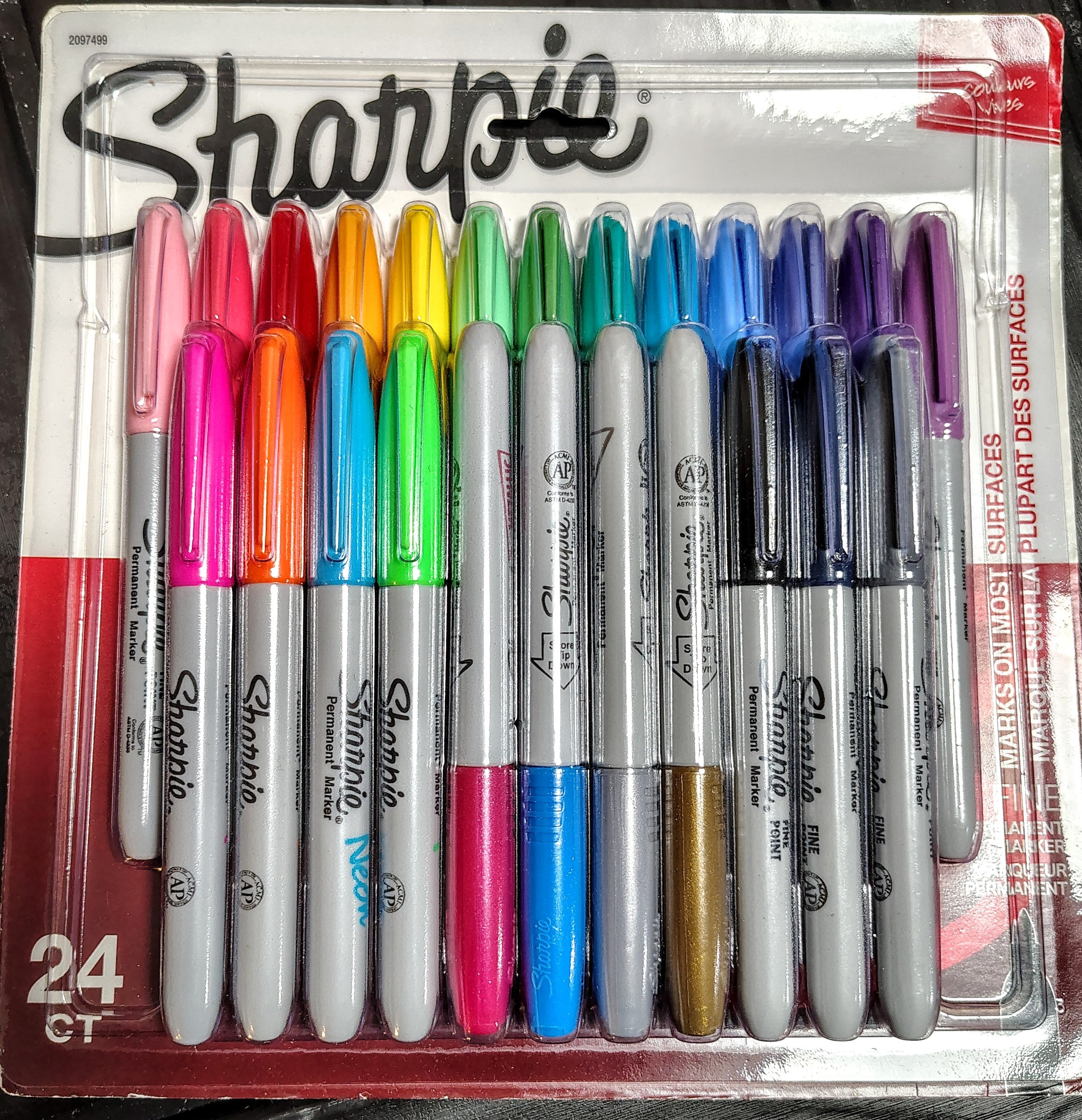 Sharpie Fine Tip permanent markers-24 piece set