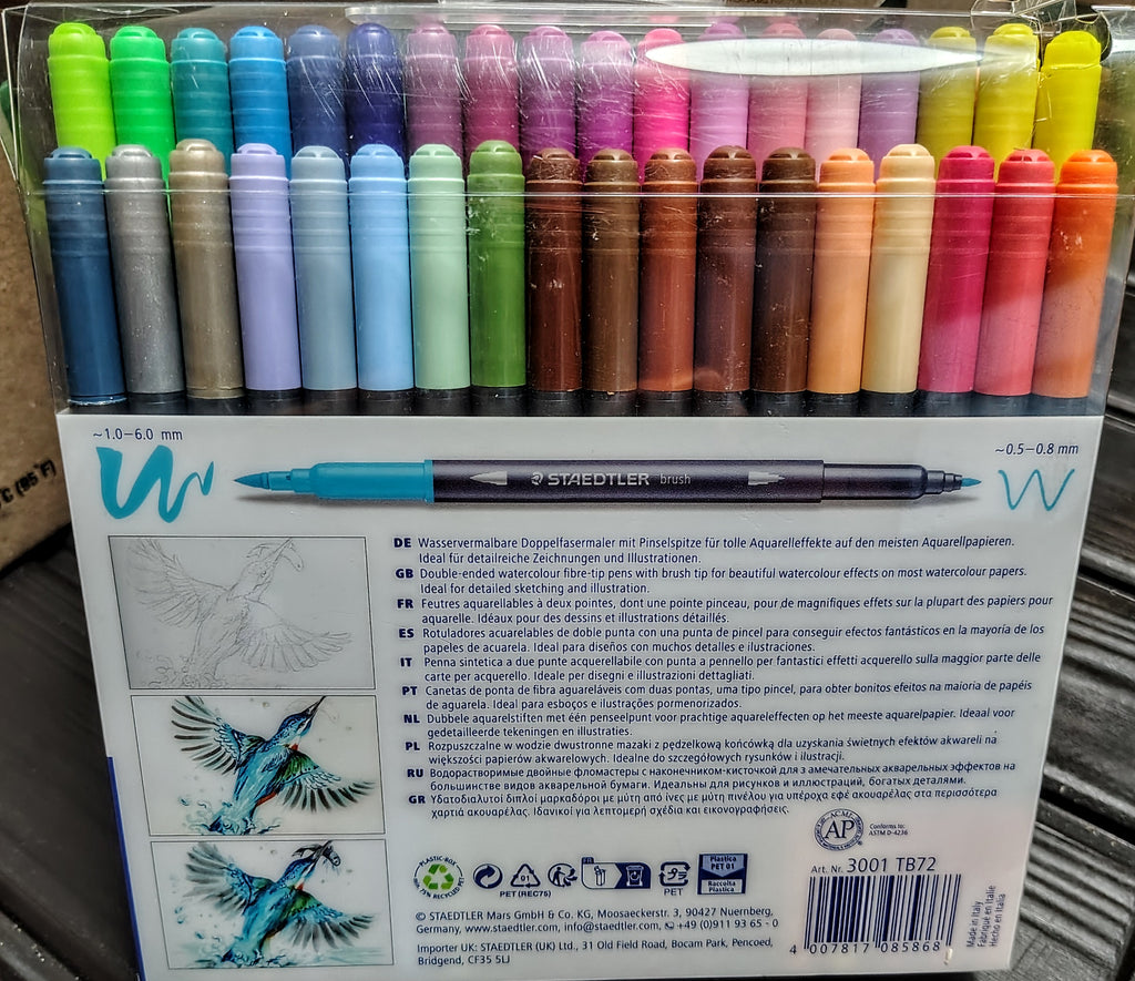Staedtler 72 count Color Double-Ended Watercolor Brush and pen Set