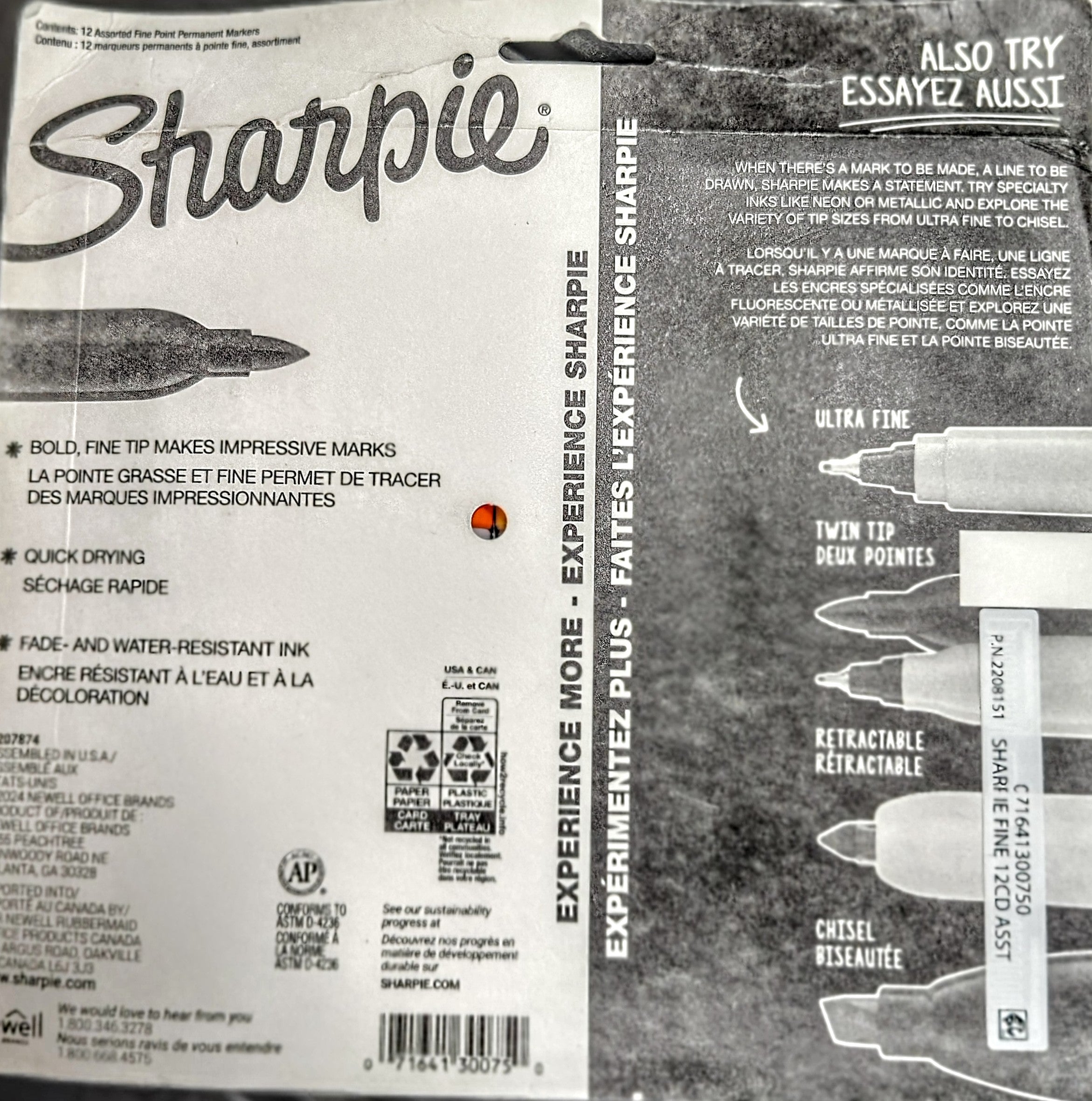 Sharpie Fine point permanent markers 12 count