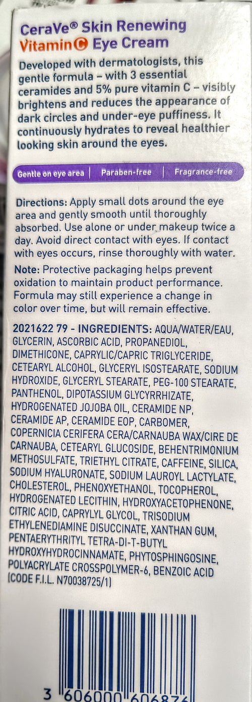 CeraVe Skin Renewing Vitamin C Eye Cream